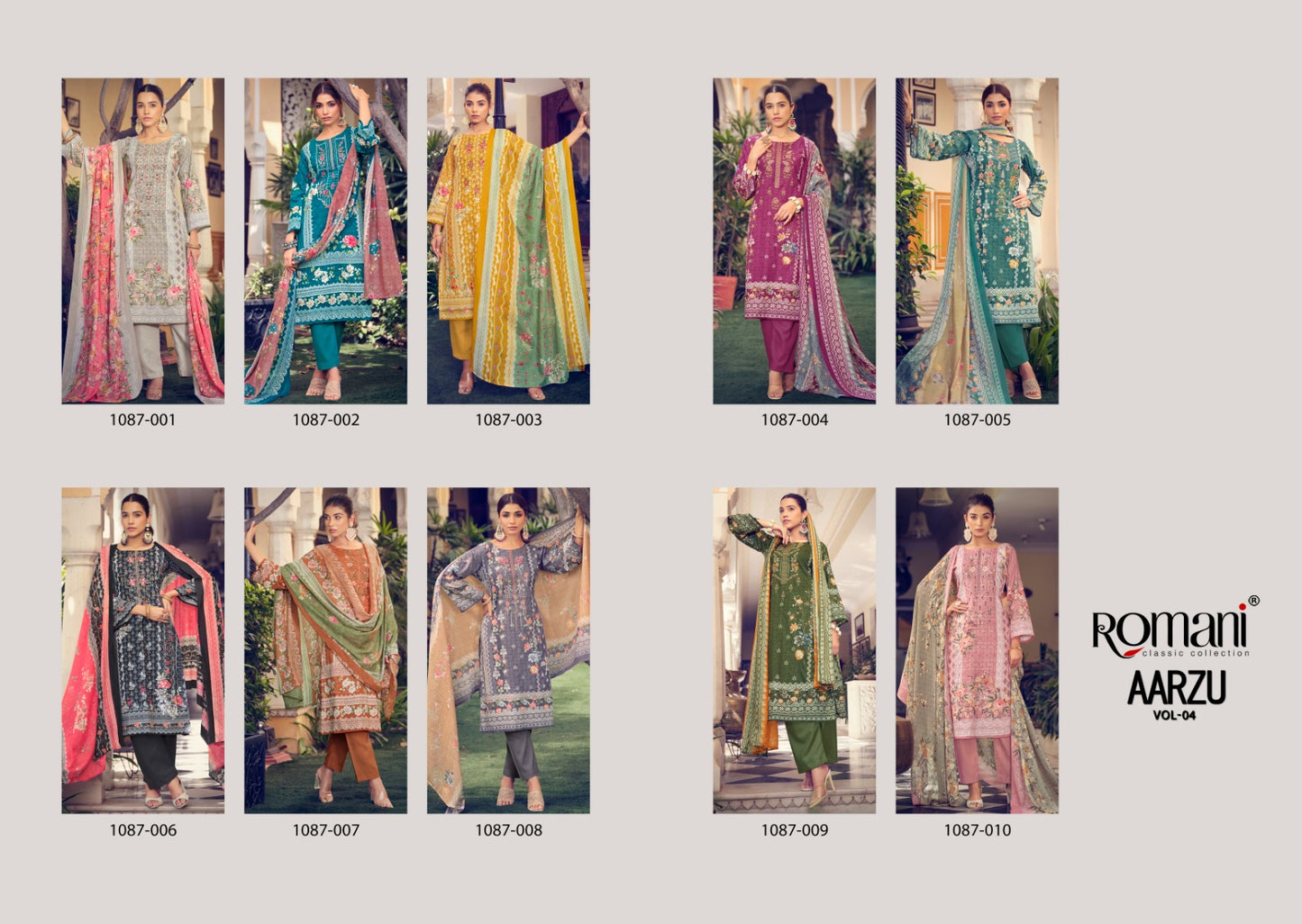 Aarzu Vol 4 Romani Soft Cotton Karachi Salwar Suits Manufacturer Gujarat