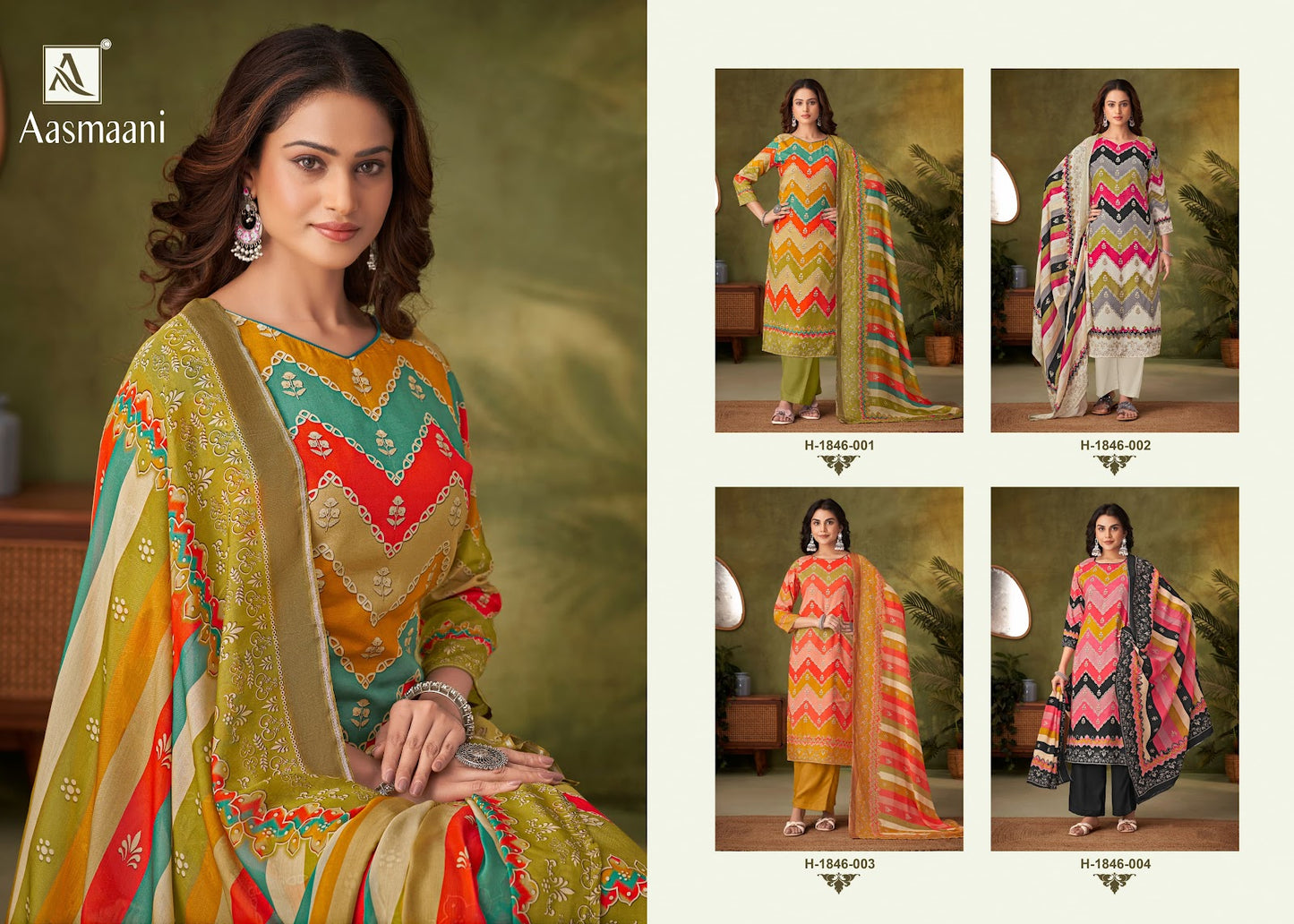 Aasmaani Alok Viscose Muslin Karachi Salwar Suits Wholesale Price