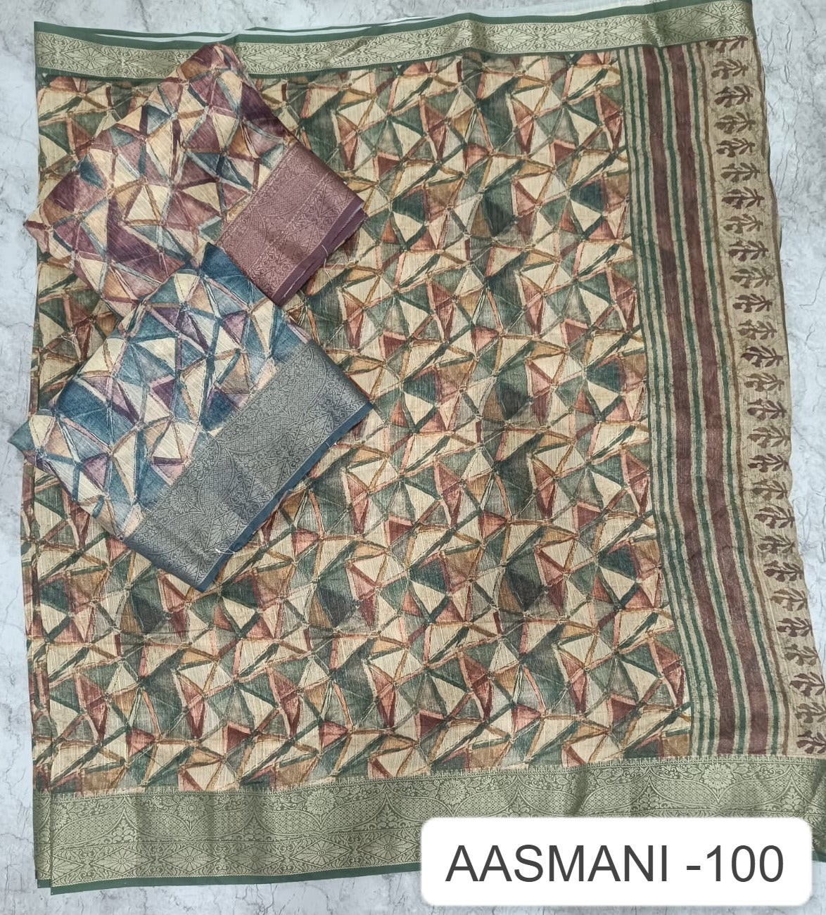 Aasmani 100 Kalpveli Soft Cotton Sarees Wholesaler