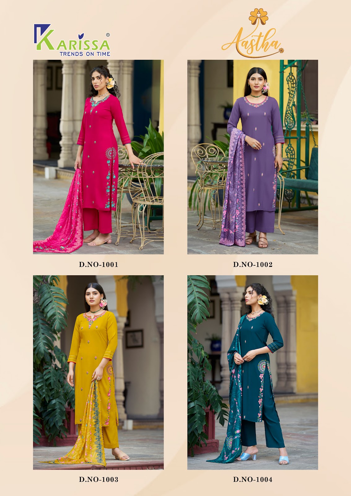 Aastha Karissa Liva Rayon Readymade Pant Style Suits Exporter