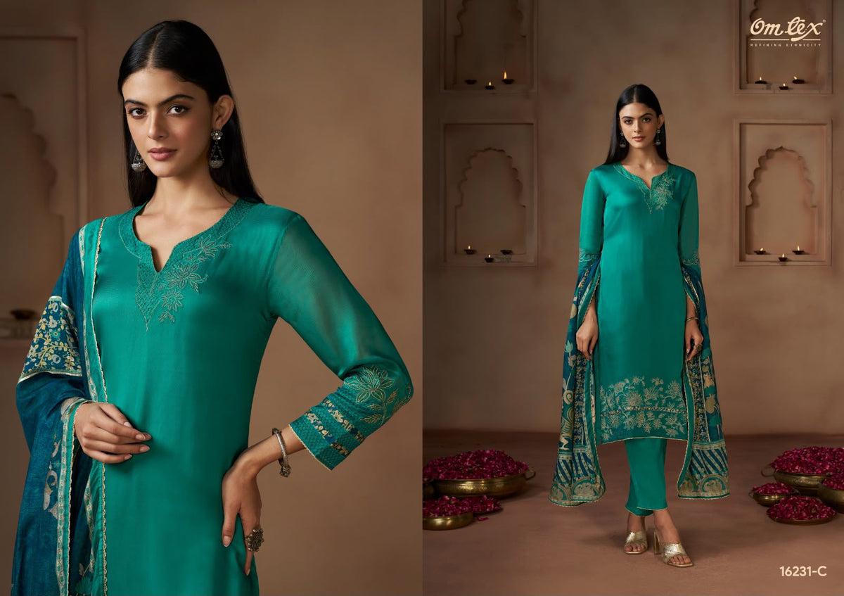 Aavya Omtex Organza Pant Style Suits Wholesale Rate