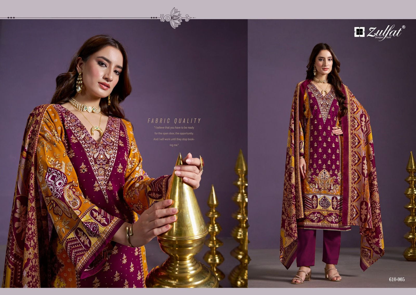 Aayat Vol 10 Zulfat Designer Viscose Rayon Karachi Salwar Suits Manufacturer Gujarat