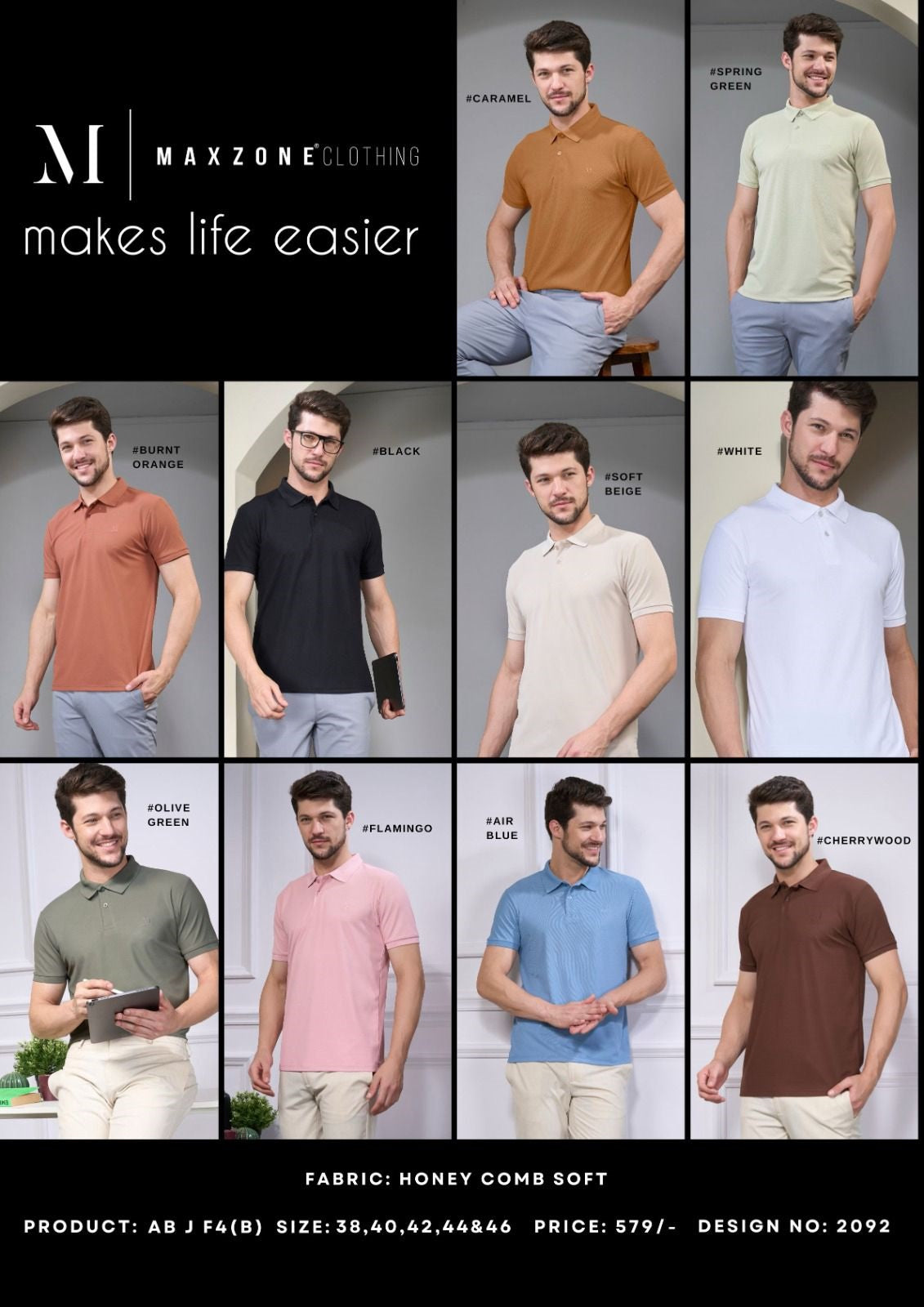Ab J F4 B Maxzone Clothing Honey Comb Mens Tshirts Exporter Gujarat