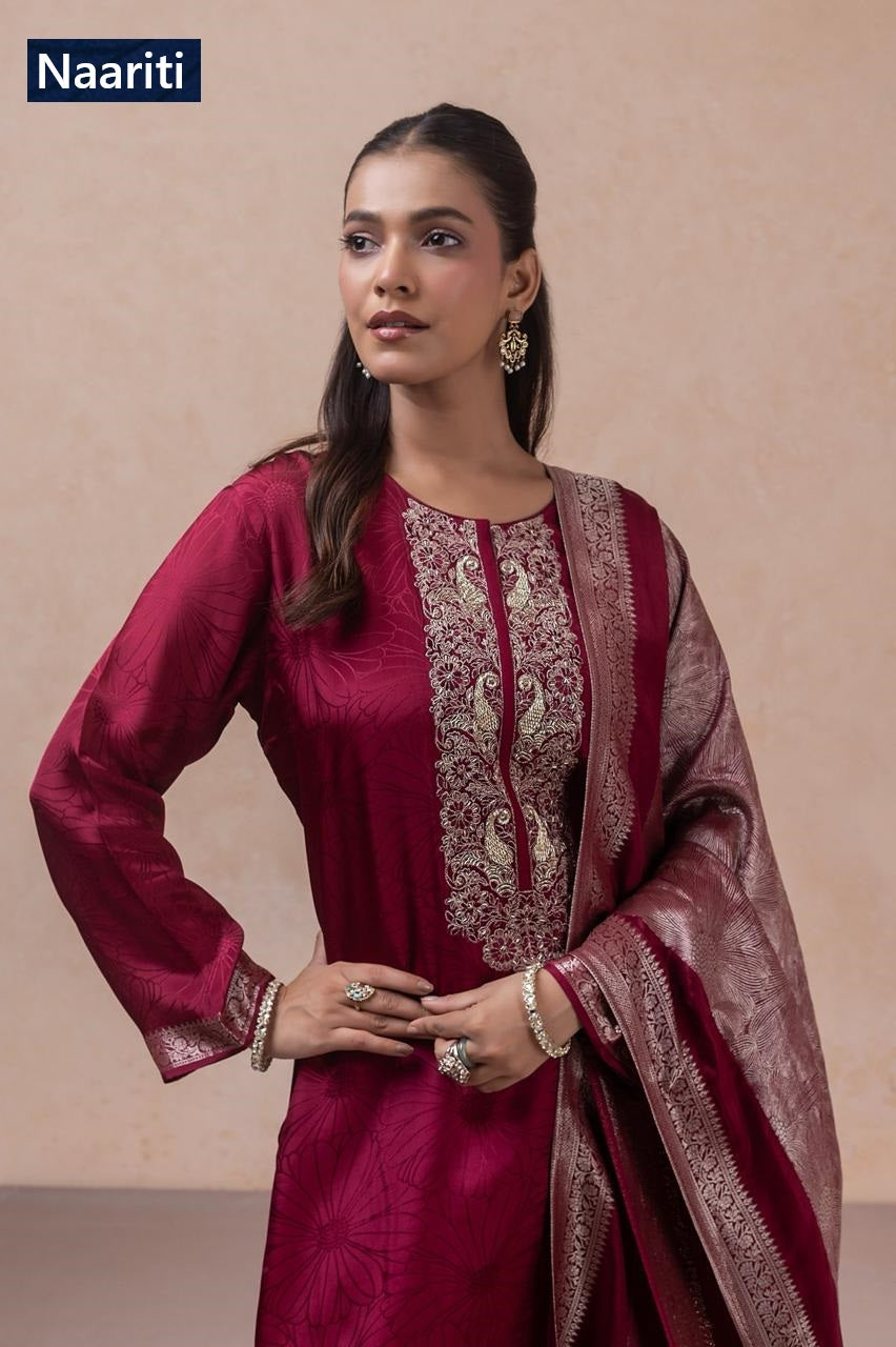 Abhirya 2764 Naariti Silk Jacquard Pant Style Suits Wholesale