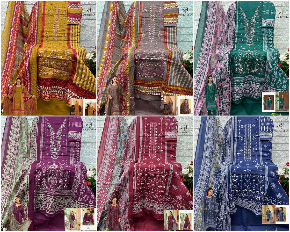 Abu Saeed Amrutvela Cotton Karachi Salwar Suits Exporter Gujarat