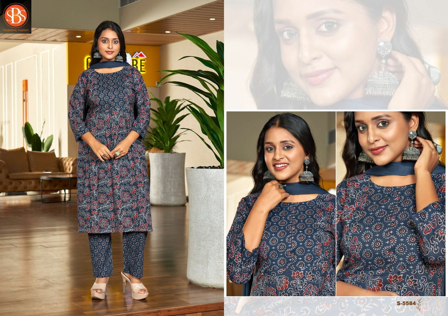 Achal Sbs Cotton Readymade Pant Style Suits Exporter Gujarat