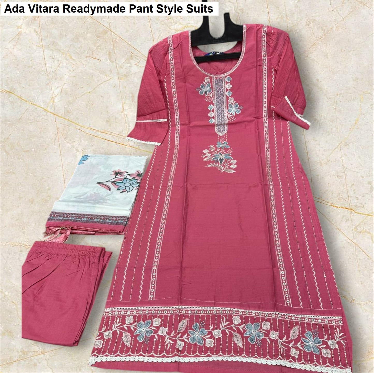 Ada Vitara Cotton Cambric Readymade Pant Style Suits Wholesaler Gujarat