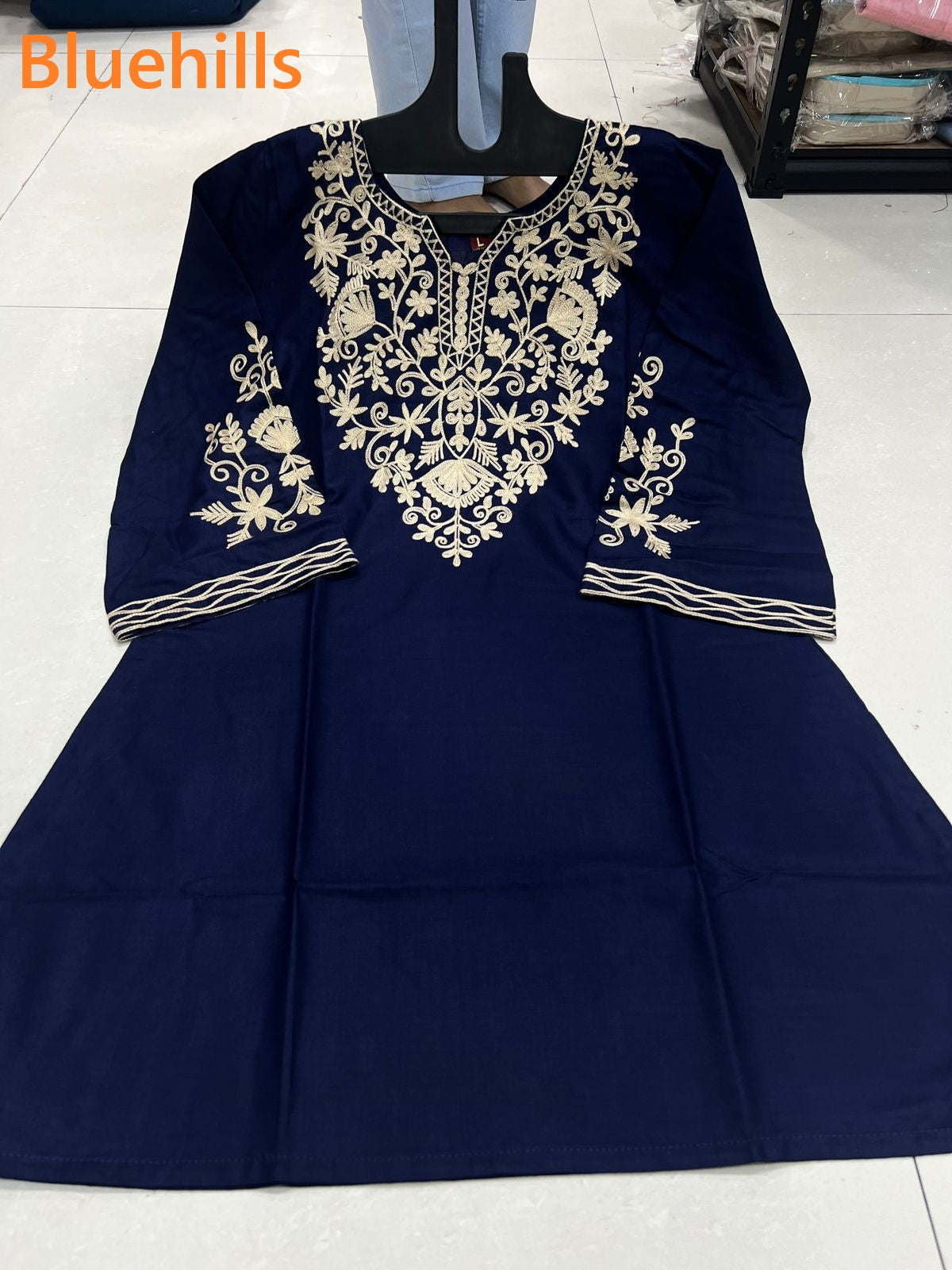 Adaa 1506 Bluehills Rayon Short Kurtis Wholesale