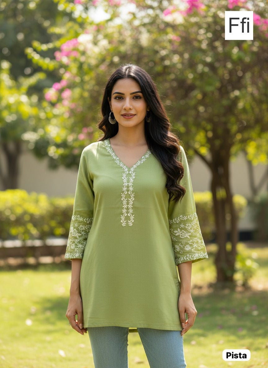 Adaa 5.0 Ffi Rayon Short Kurtis Manufacturer