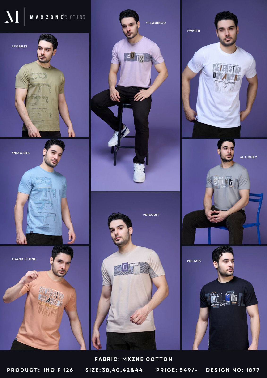 Adam Div Series Iho F 126 Maxzone Clothing Cotton Mens Tshirts Manufacturer India
