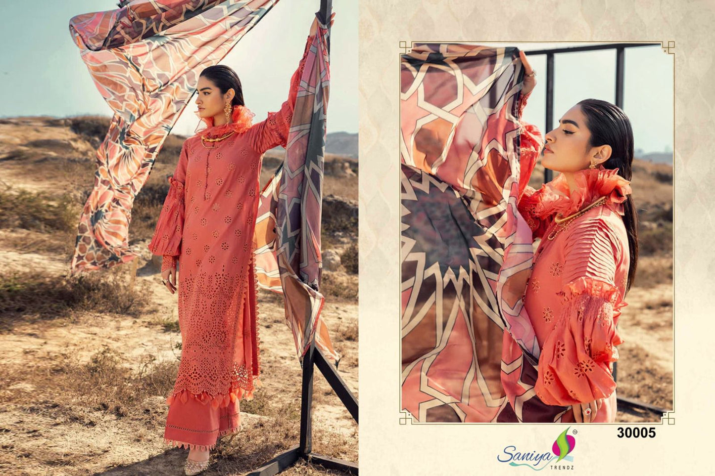 Adan Libas Chikankari Nx 30 Saniya Trendz Cotton Pakistani Salwar Suits Wholesale Price