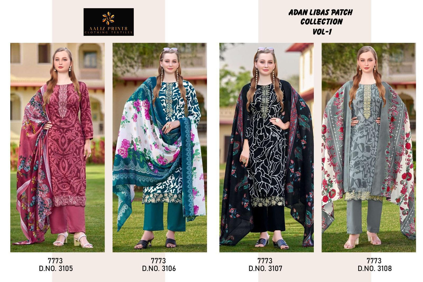 Adan Libas Patch Collection Vol 1 Aaliz Prints Cotton Karachi Salwar Suits Wholesaler India