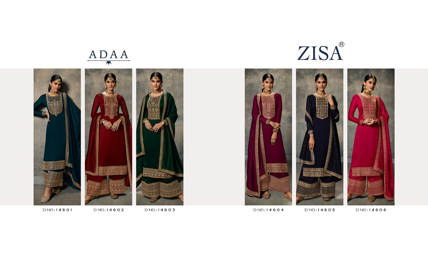Adda Zisa Premium Silk Plazzo Style Suits Manufacturer India
