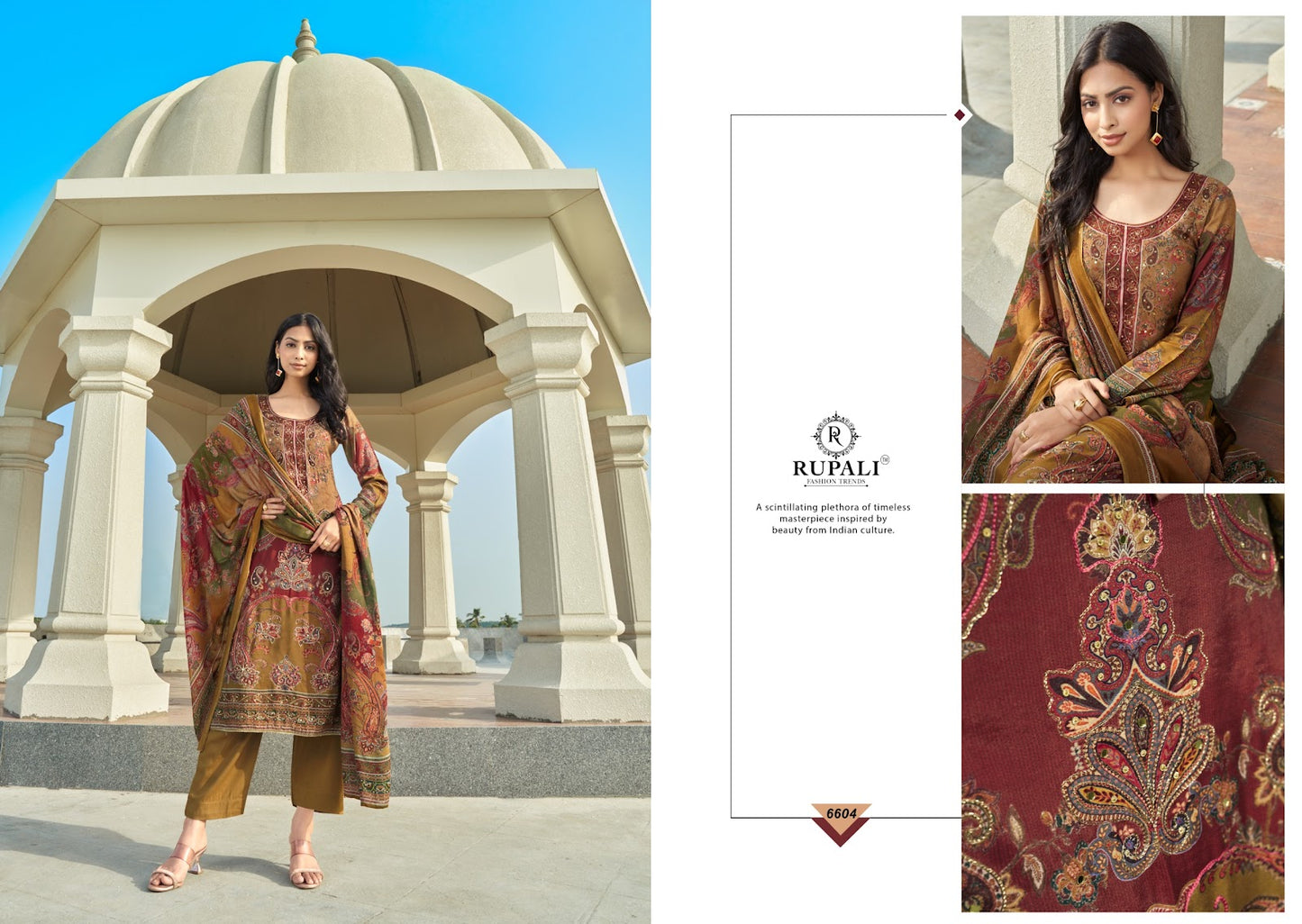 Adhitri Rupali Pure Viscose Pant Style Suits Wholesaler