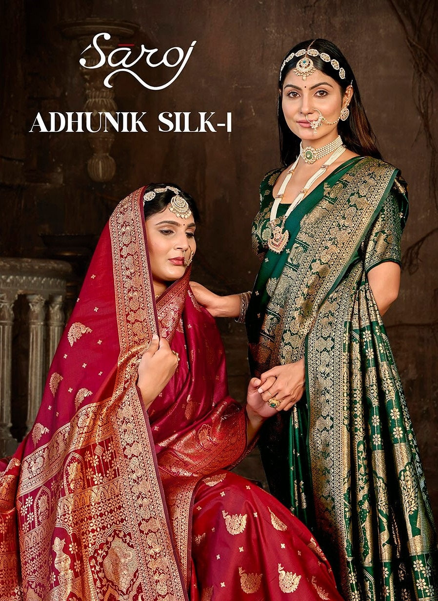 Adhunik Silk Vol 1 Saroj Silk Sarees Manufacturer Ahmedabad