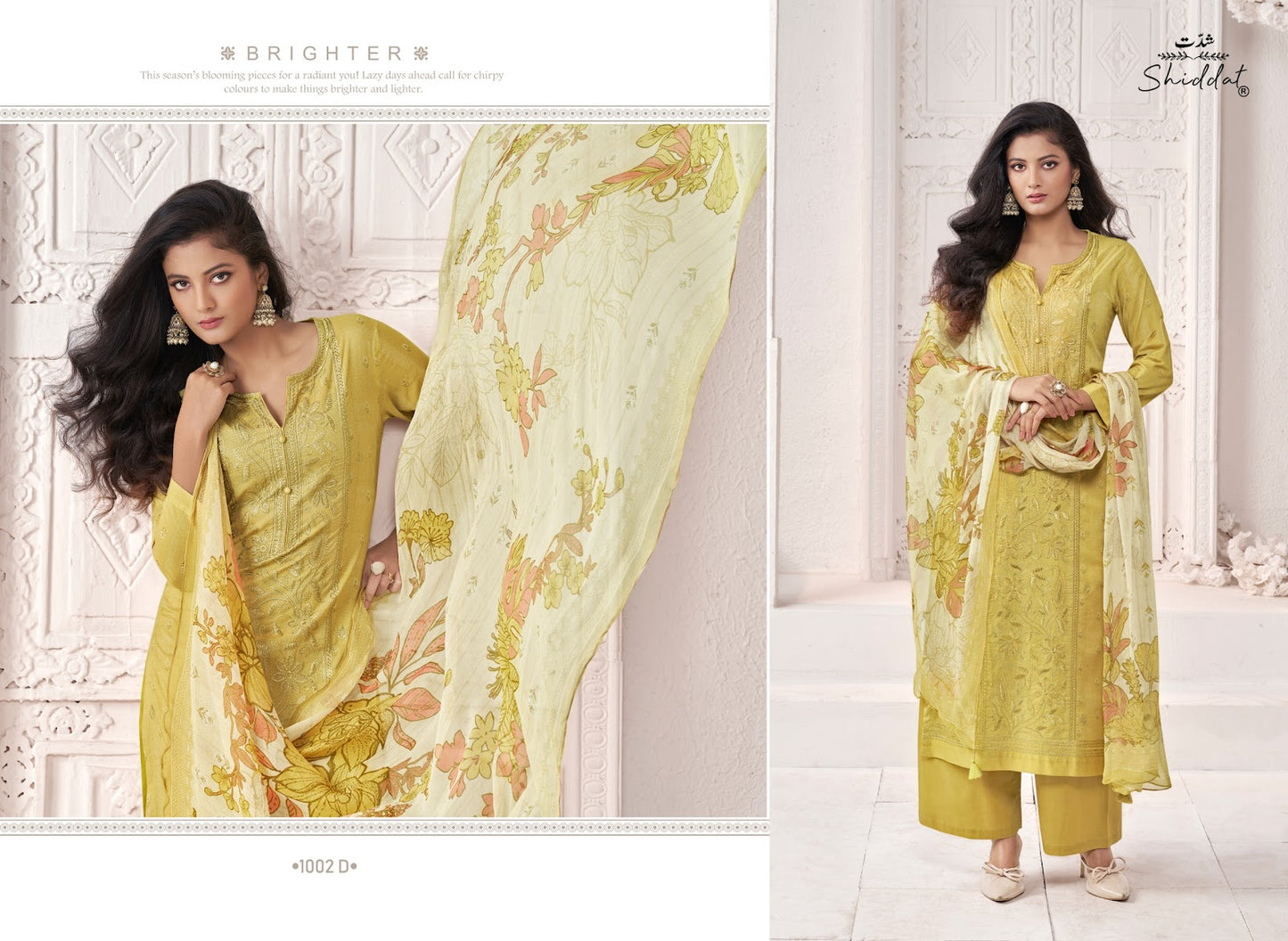 Adora 1002 Shiddat Cambric Plazzo Style Suits Supplier India