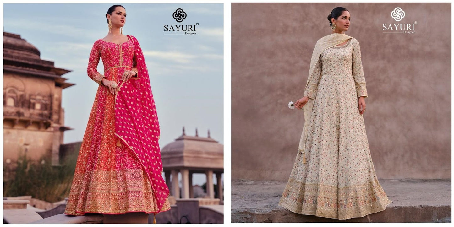 Advira Nx Sayuri Georgette Gown Dupatta Set Wholesale Price