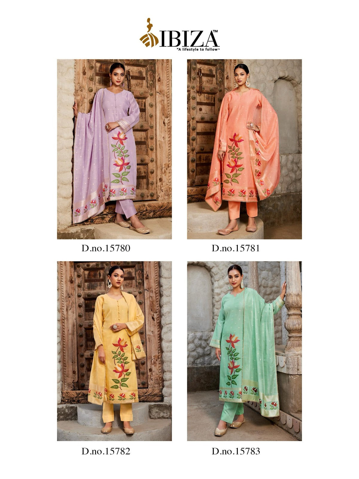 Adweta Ibiza Moga Silk Pant Style Suits Wholesale