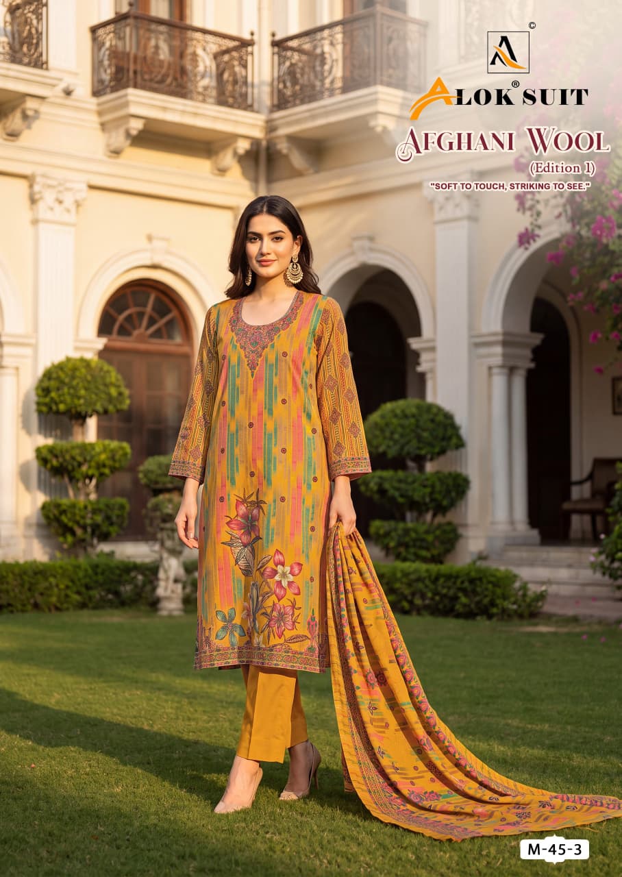 Afghani Wool Edition 1 Alok Viscose Karachi Salwar Suits Wholesaler