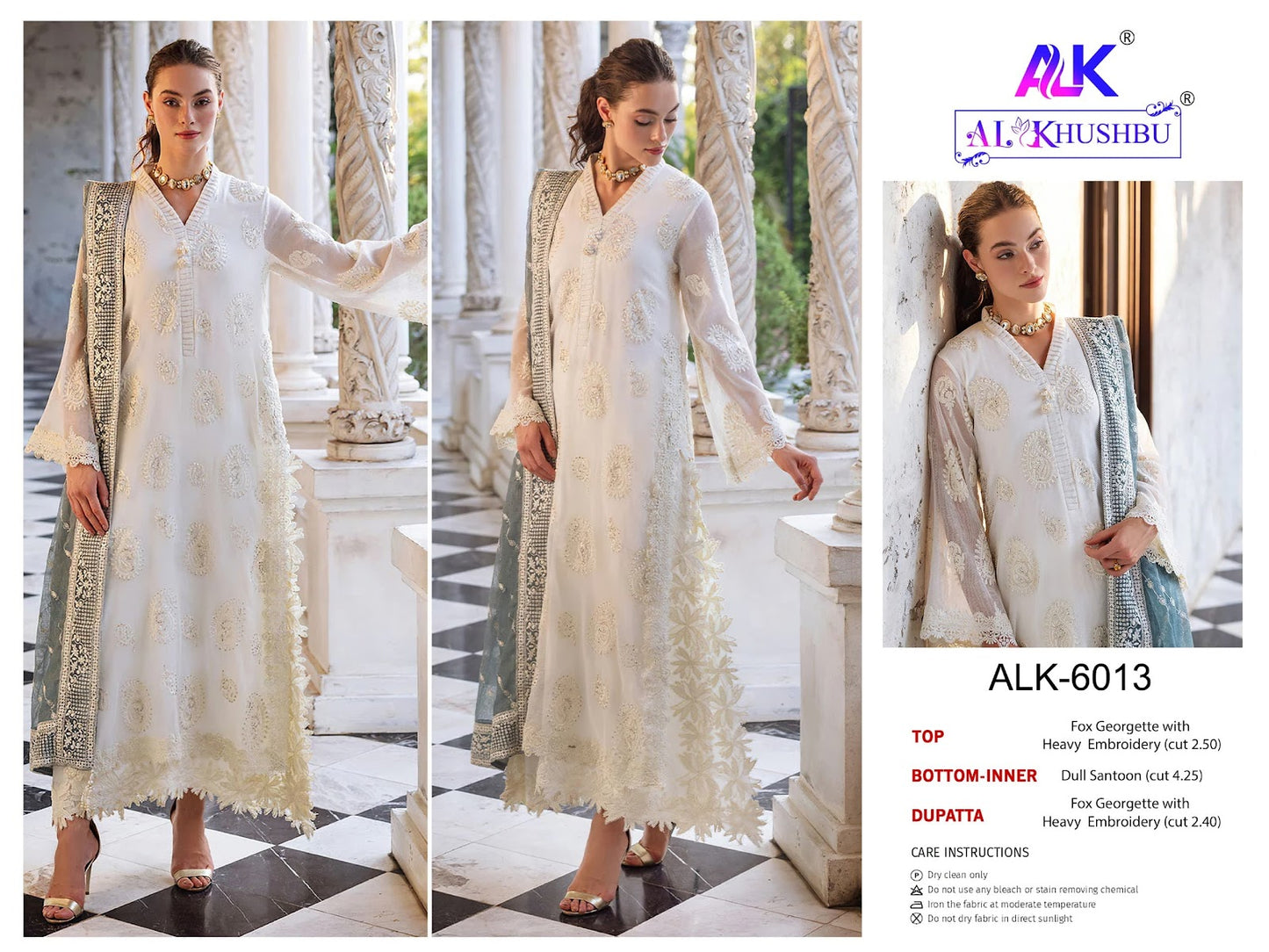 Afifa Vol 4 6012-6014 Alk Georgette Pakistani Salwar Suits Wholesaler