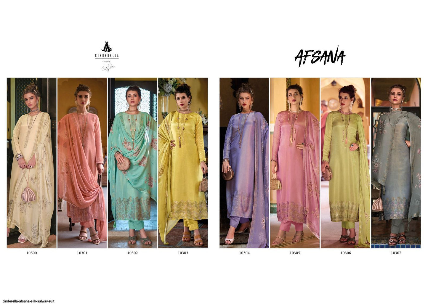 Afsana Cinderella Kanchivaram Silk Pant Style Suits