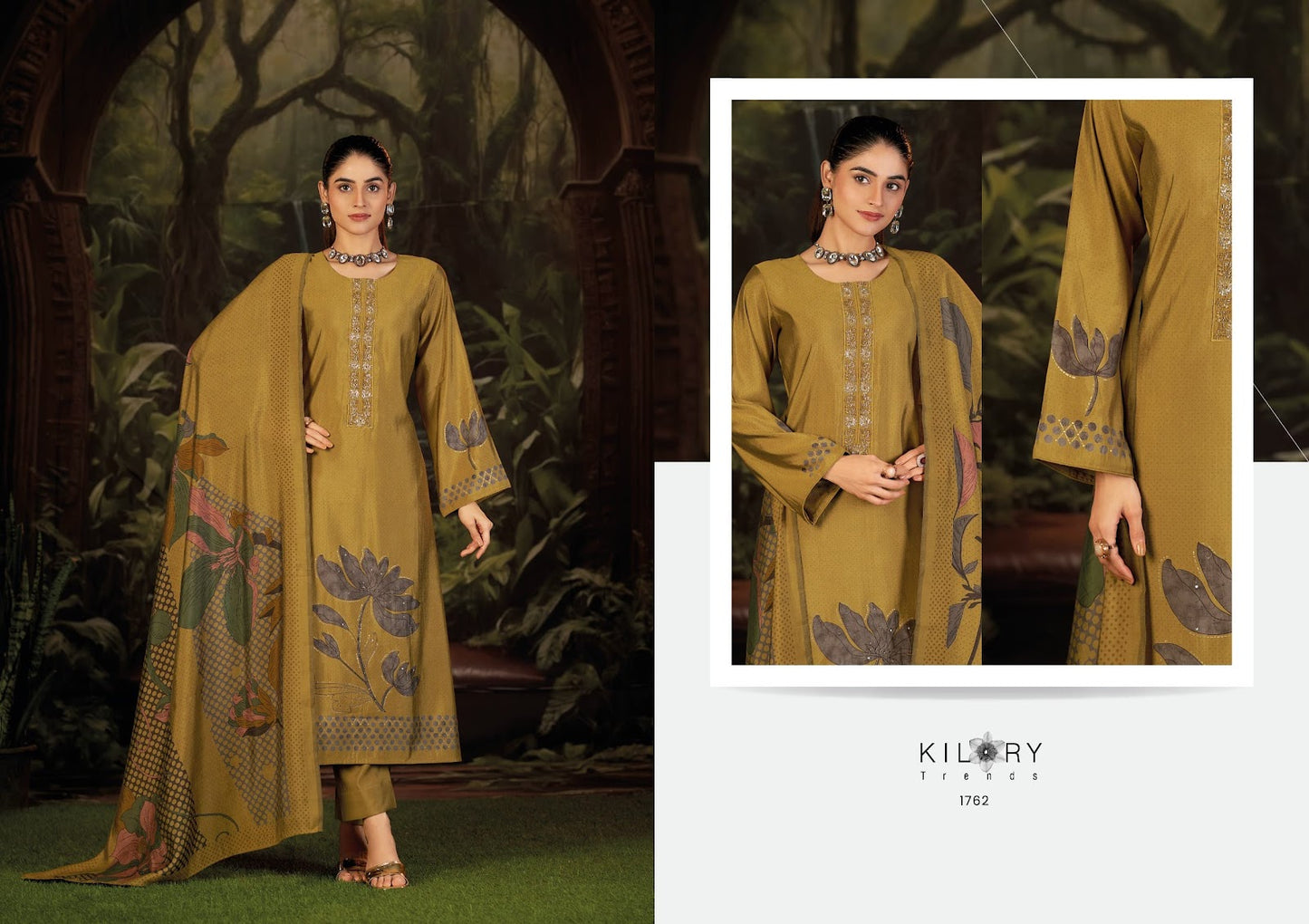 Afsana Kilory Modal Silk Pant Style Suits Exporter