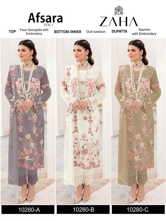 Afsara Vol 1 10280 Zaha Georgette Pakistani Salwar Suits