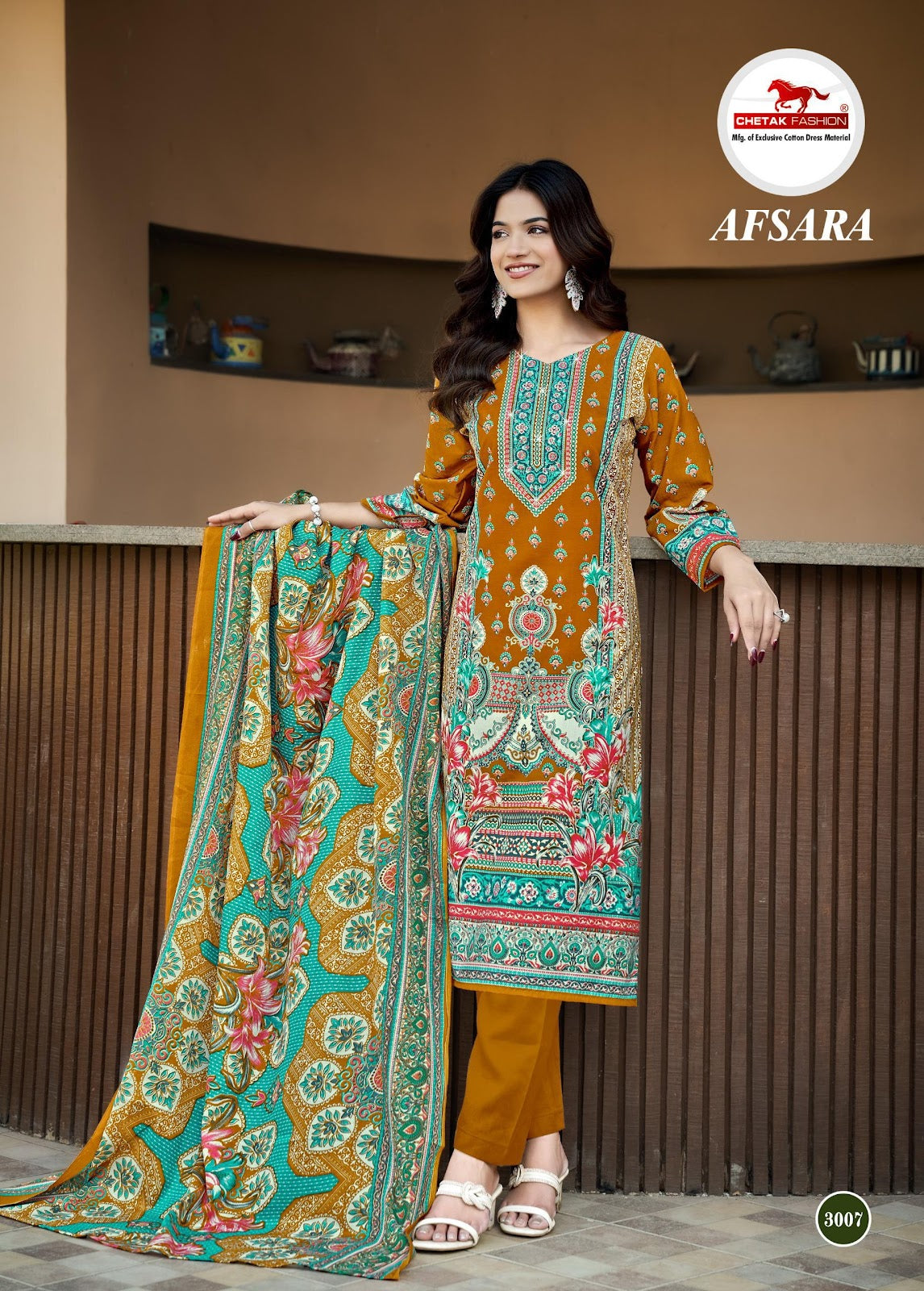 Afsara Vol 3 Chetak Fashion Mix Cotton Karachi Salwar Suits Supplier Ahmedabad