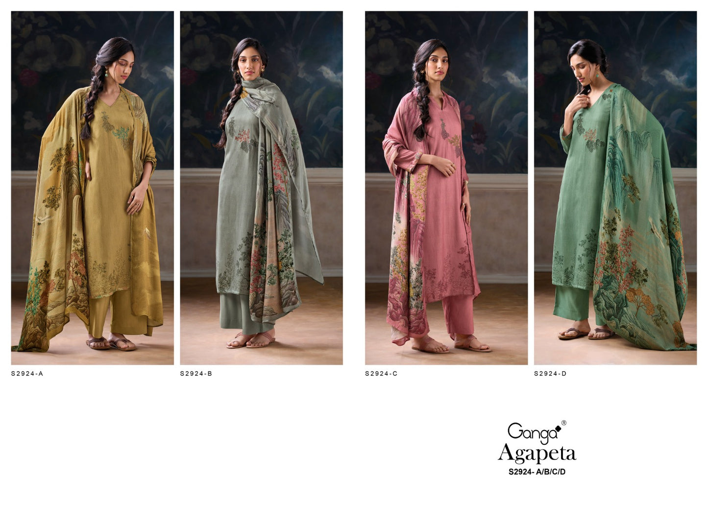 Agapeta 2924 Ganga Wool Pashmina Suits Supplier Gujarat