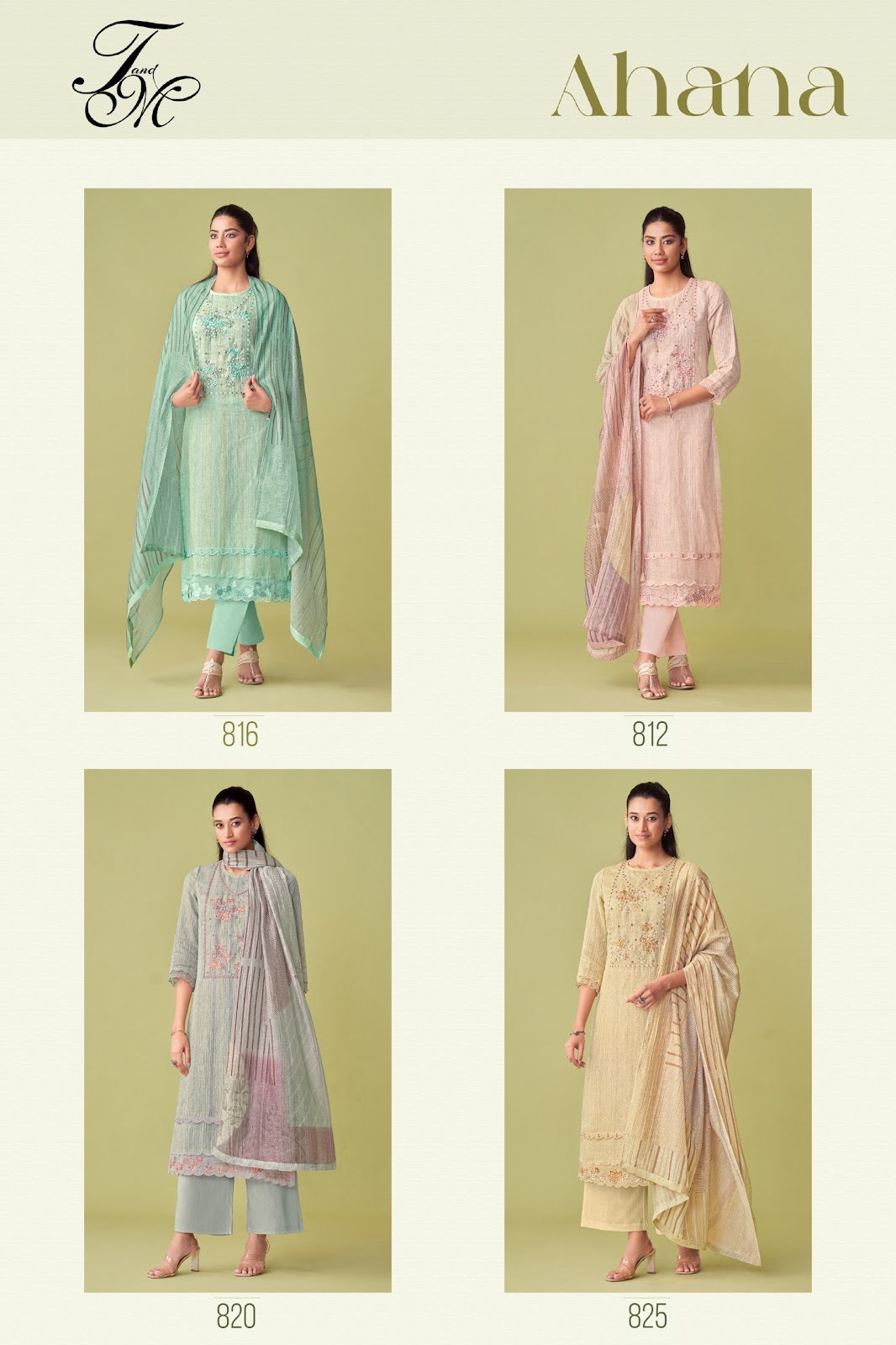 Ahana Tm Linen Pant Style Suits Wholesale Rate
