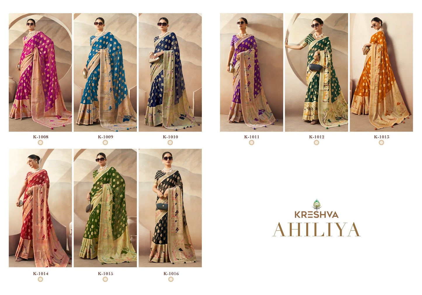 Ahiliya Kreshva Georgette Sarees Wholesale