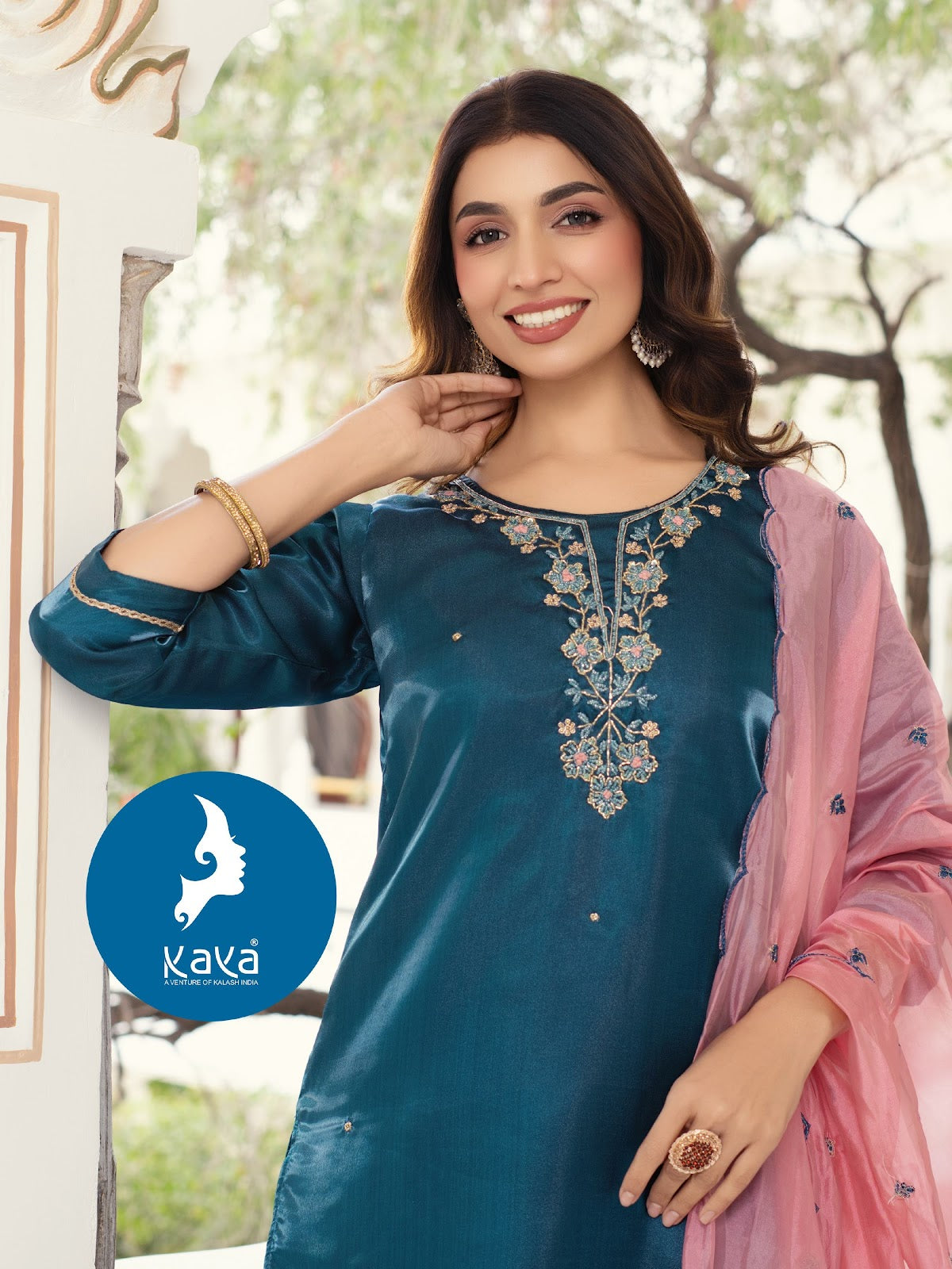 Aisha Kaya Satin Silk Readymade Pant Style Suits Supplier Gujarat