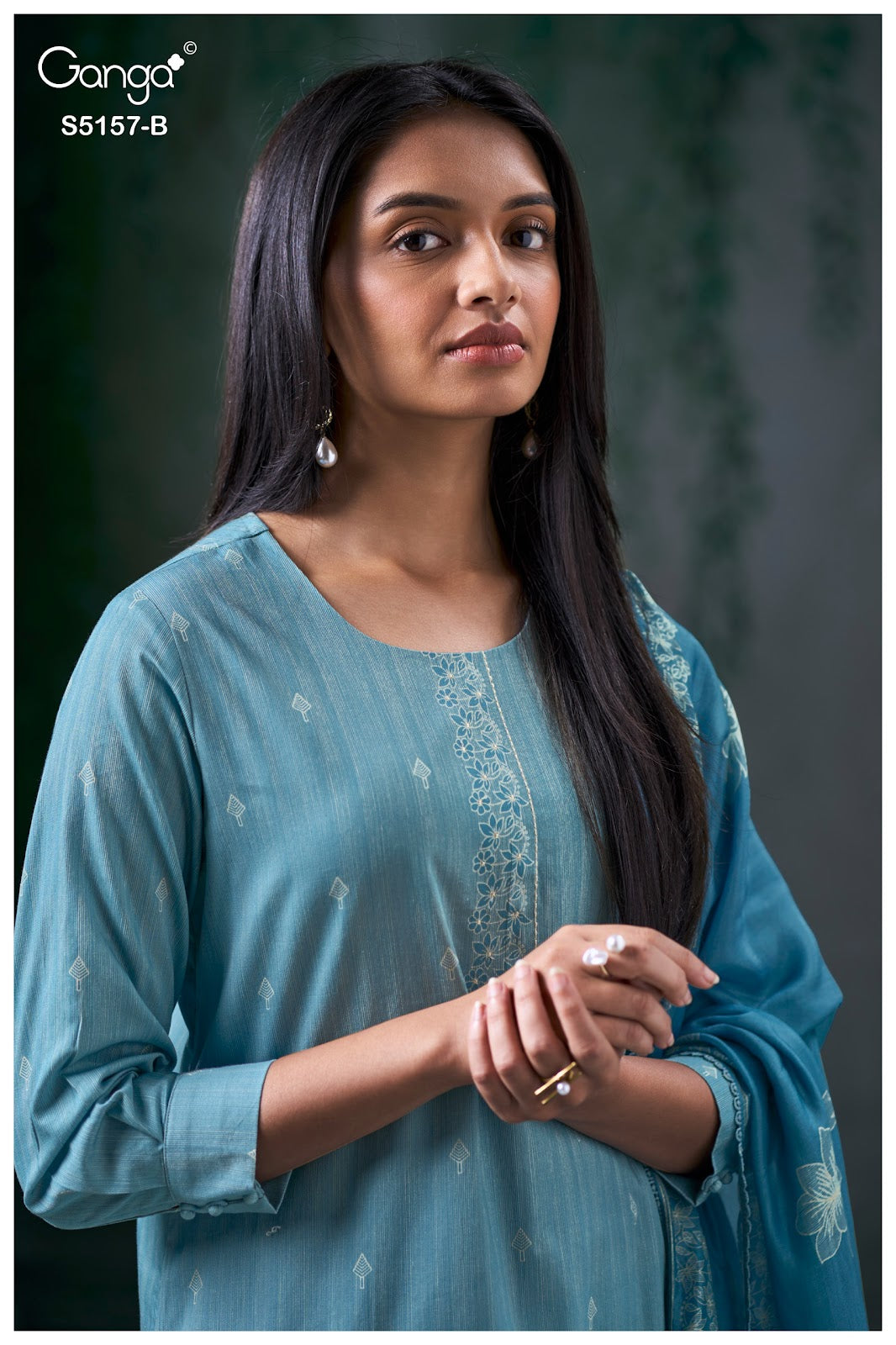 Aishi S5157 Ganga Corduroy Pant Style Suits Wholesaler Ahmedabad