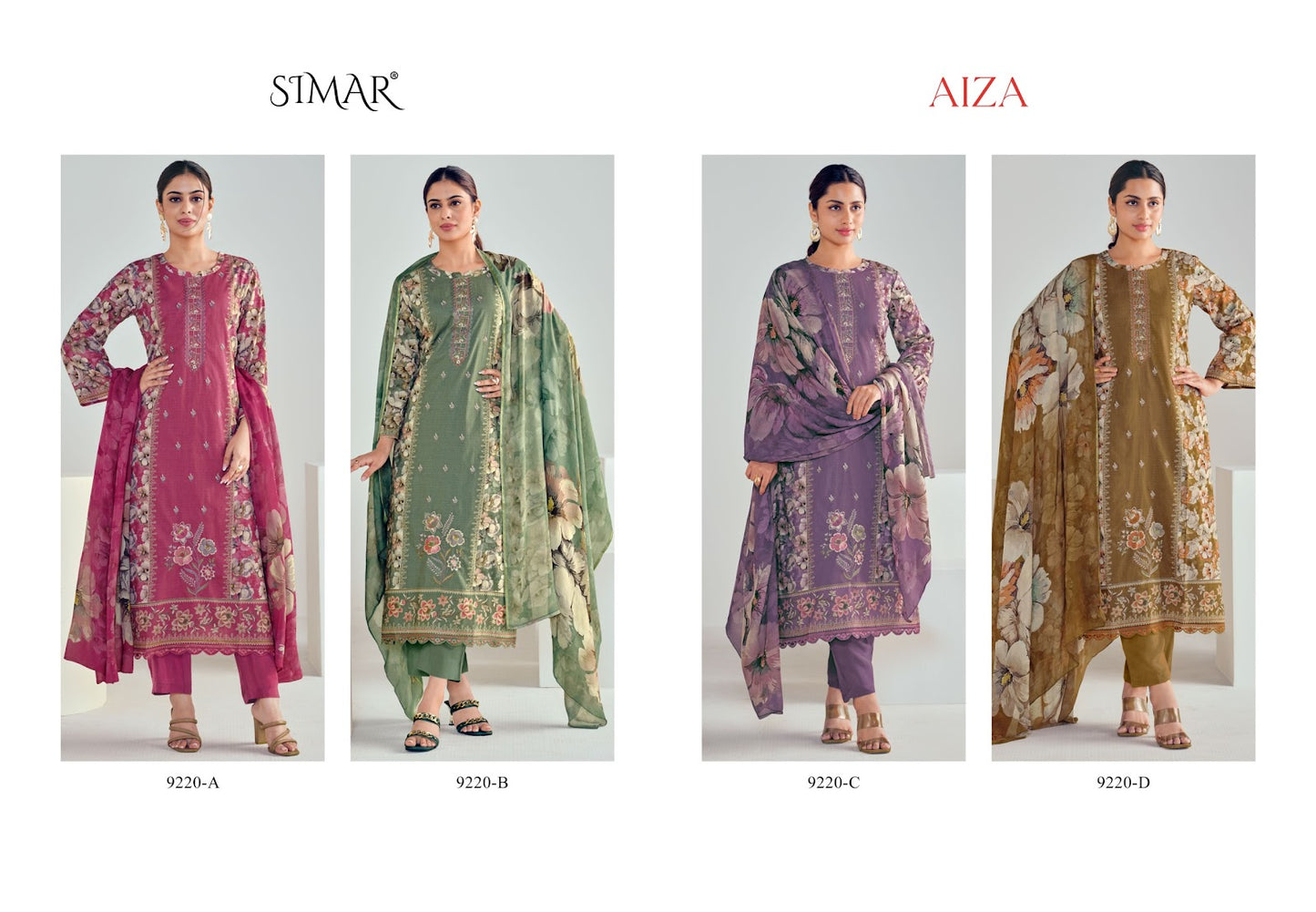 Aiza Simar Premium Cotton Pant Style Suits Exporter India