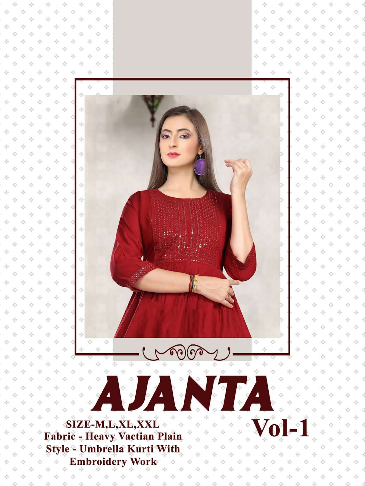 Ajanta Vol 1 Kavinay Vatican Anarkali Kurtis Exporter Ahmedabad