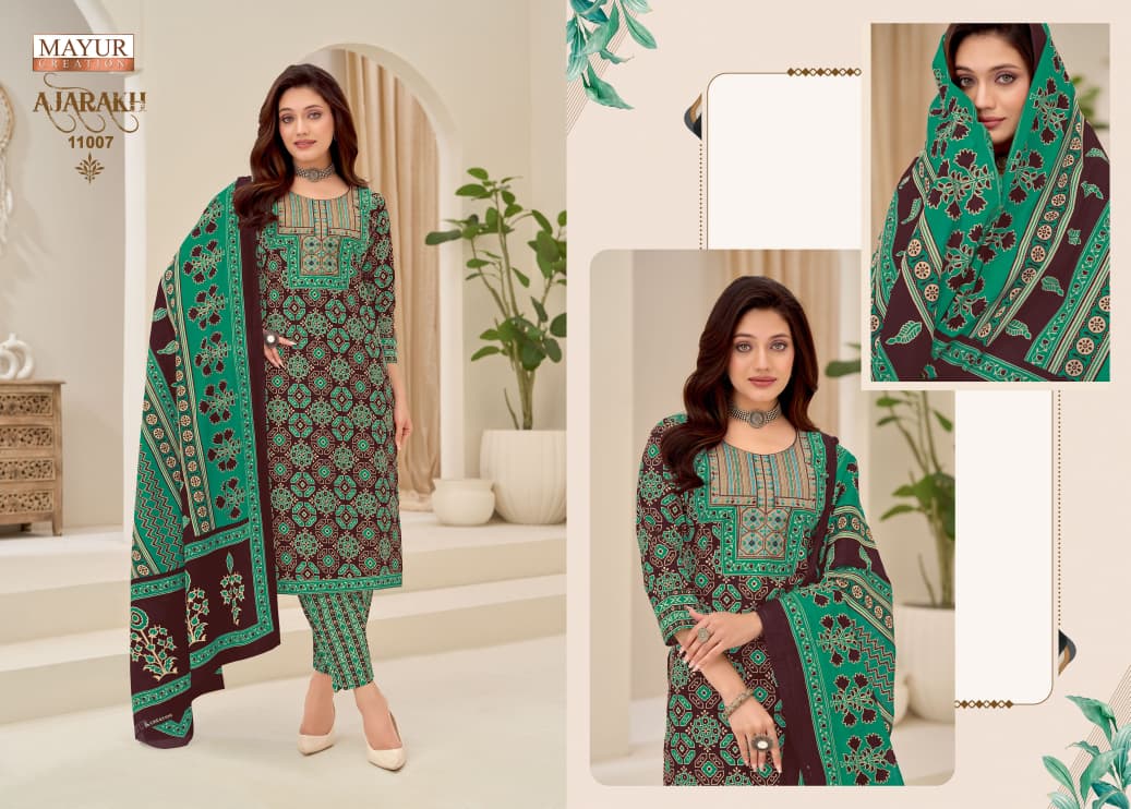 Ajarakh Vol 11 Mayur Creation Readymade Cotton Pant Suits Supplier