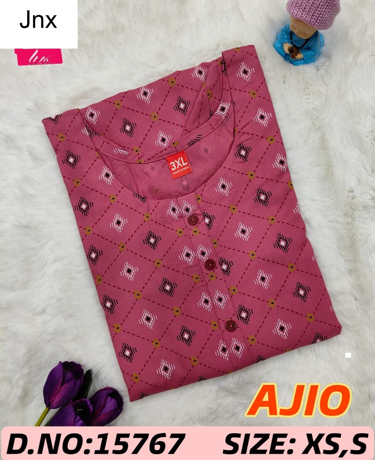 Ajio Liva Jnx Rayon Kurtis Wholesale Price