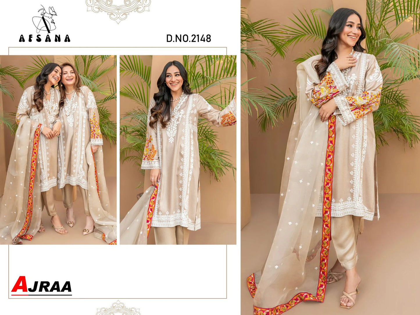 Ajraa Afsana Reyon Pakistani Readymade Suits Manufacturer Ahmedabad