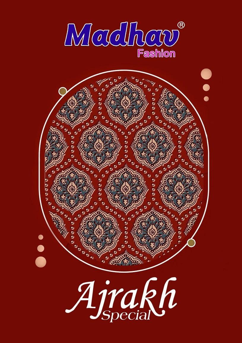 Ajrakh Special Madhav Fashion Cotton Dress Material Wholesaler