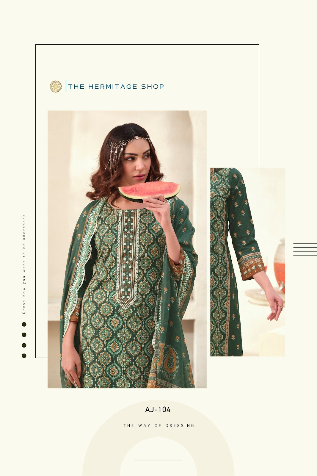 Ajrakh Vol 1 The Hermitage Shop Lawn Cotton Karachi Salwar Suits Supplier Gujarat