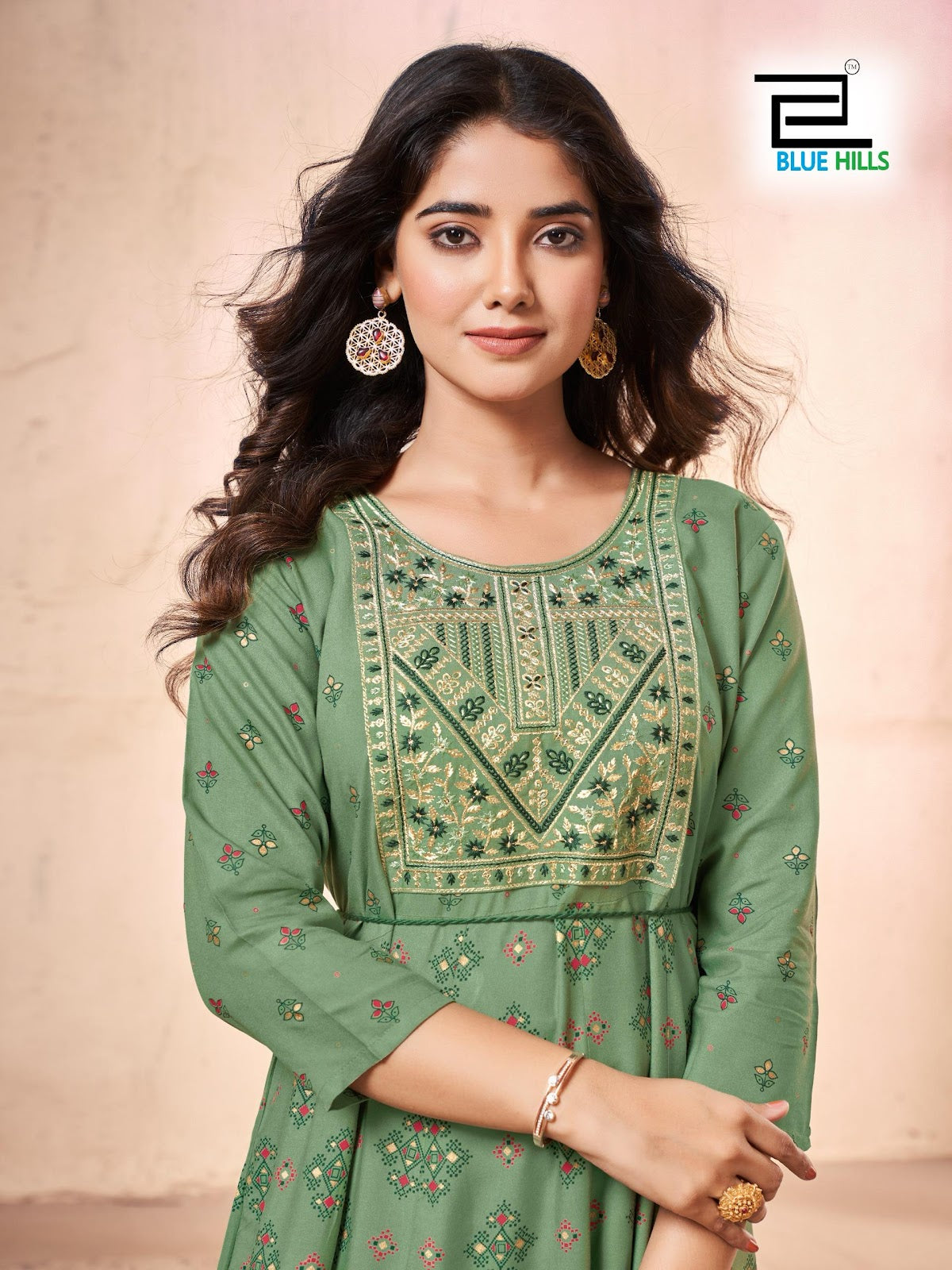 Akshara Bluehills Rayon 14Kg Anarkali Kurtis Manufacturer India
