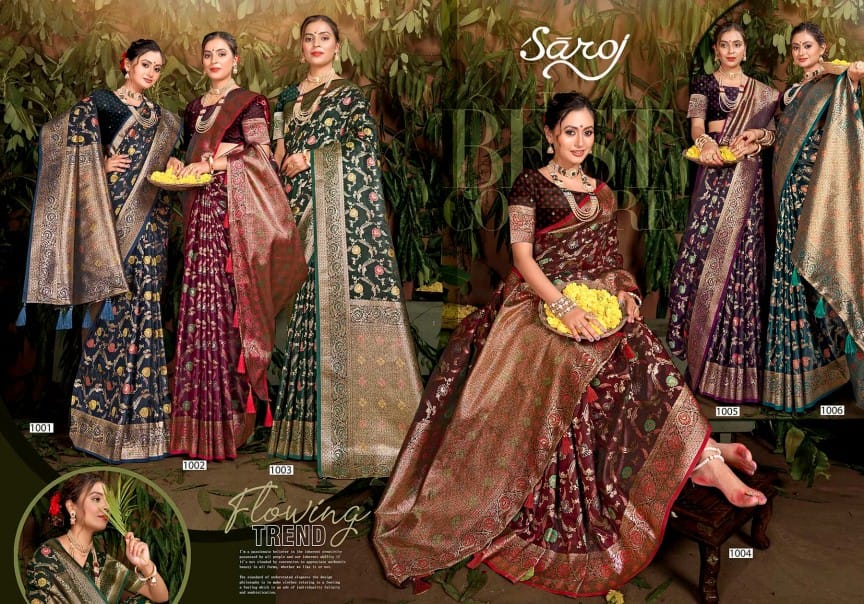 Akshara Sattin Silk Vol 1 Saroj Sarees Wholesale Price