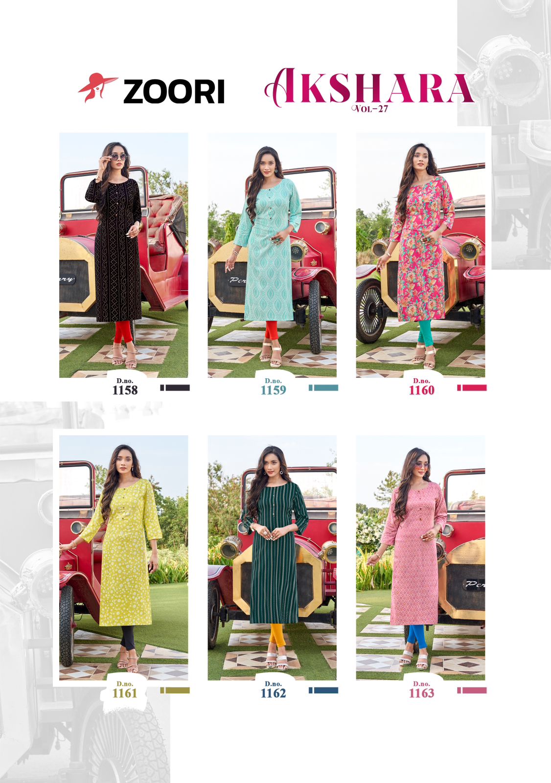Akshara Vol 27 Zoori Rayon Long Straight Kurti Manufacturer India