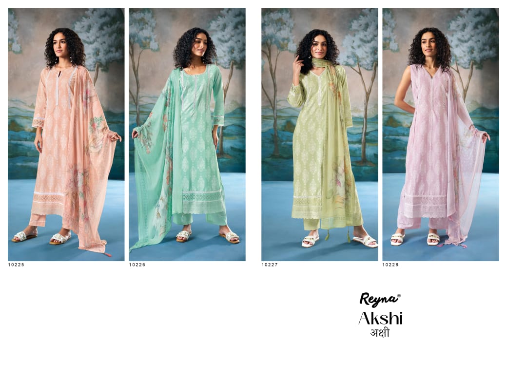 Akshi Reyna Cotton Pant Style Suits Exporter Gujarat