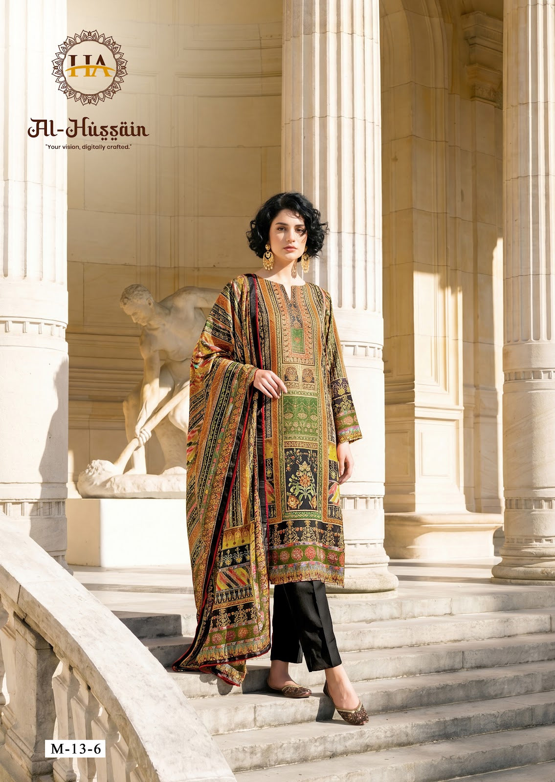 Al Hussain Harshit Fashion Pure Zam Karachi Salwar Suits Wholesaler Ahmedabad