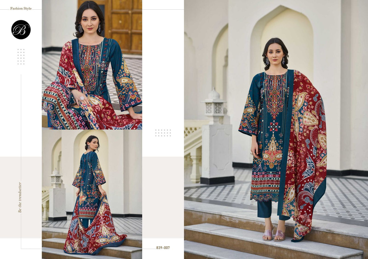 Al Marina Vol 3 Belliza Designer Studio Cotton Karachi Salwar Suits Exporter