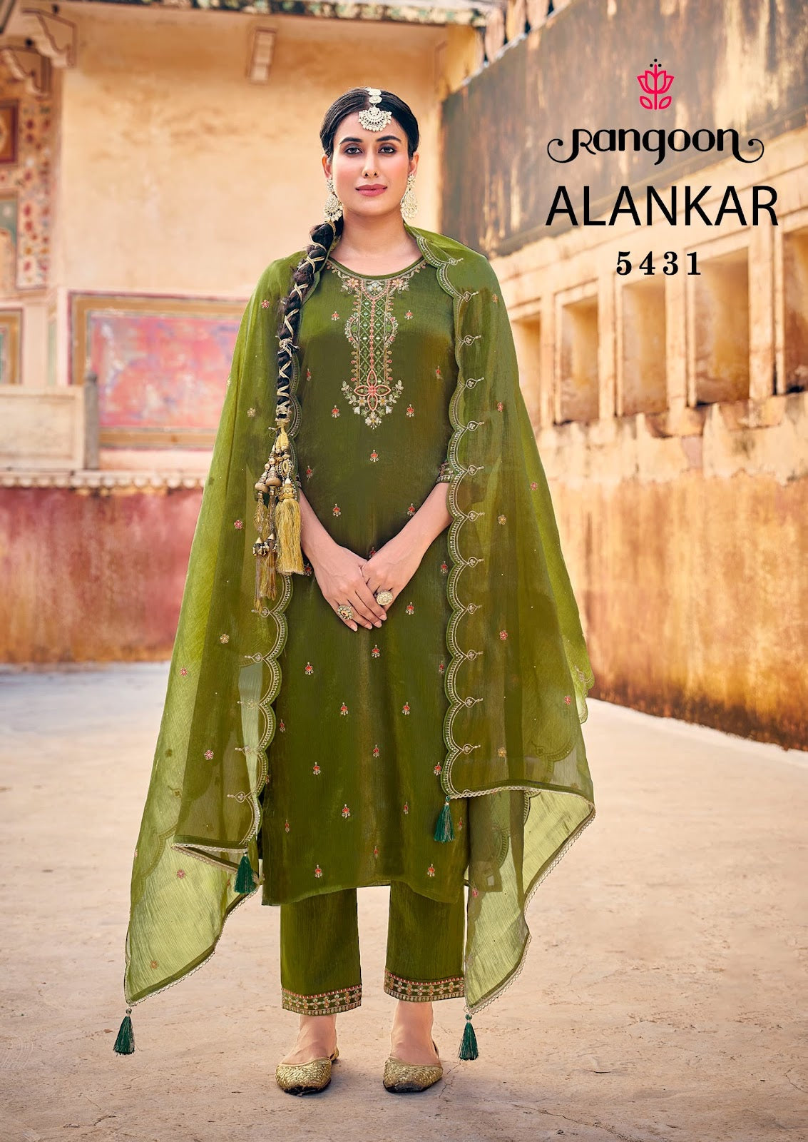 Alankar Rangoon Burberry Silk Readymade Pant Style Suits Exporter Gujarat