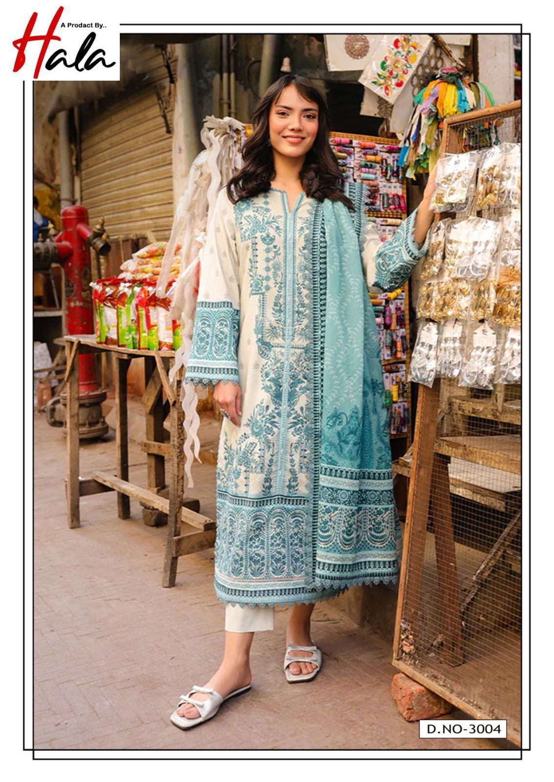 Alara Vol 3 Luxury Heavy Cotton Collection Hala Karachi Readymade Suits Exporter India