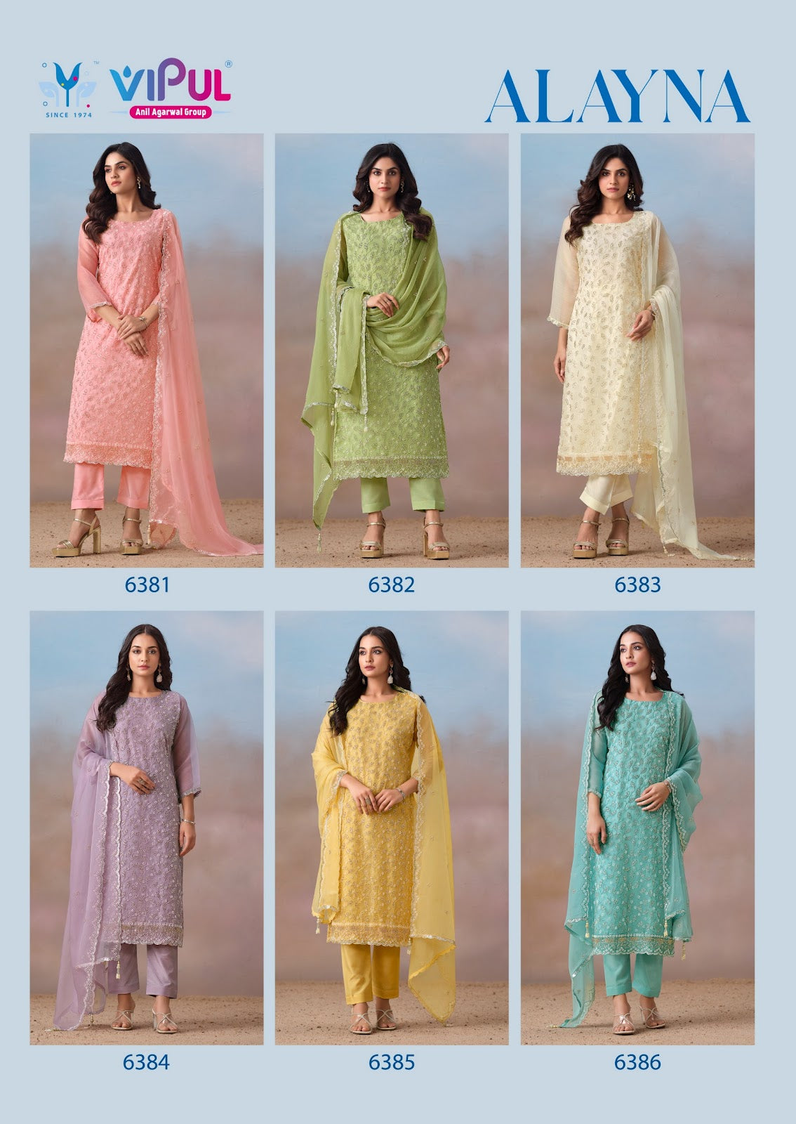 Alayna Vipul Chiffon Pant Style Suits Wholesale Price