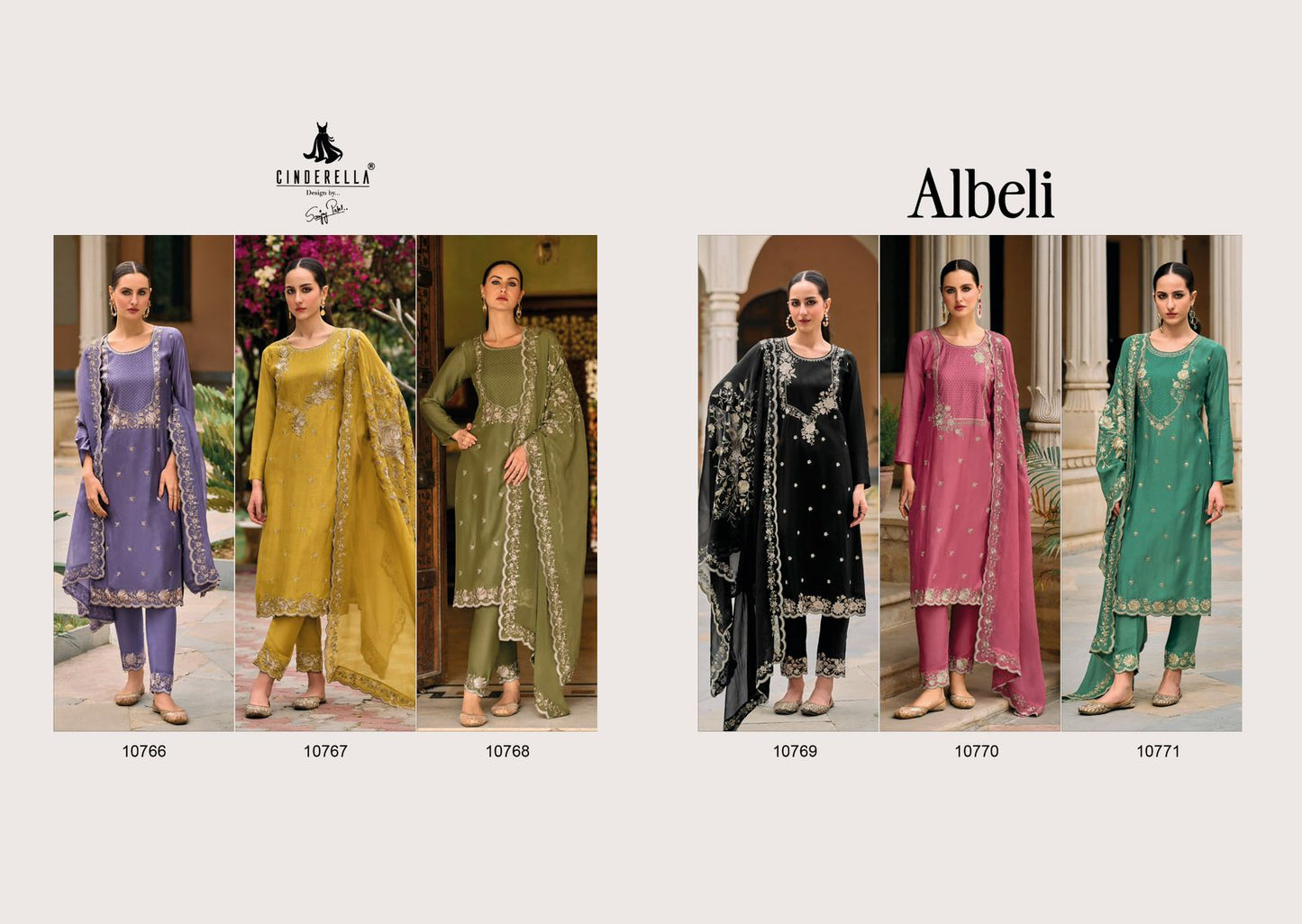 Albeli Cinderella Bemberg Muslin Pant Style Suits Supplier India